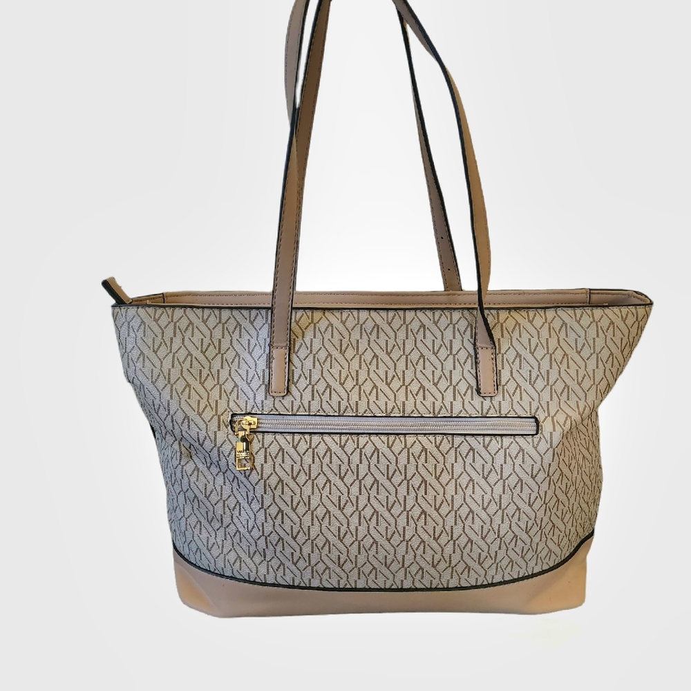 Marc New York Andrew Marc Tan and Beige Tote With Adjustable Straps